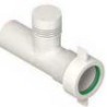 CANOTTO CON AREATORE ANTISVUOTAMENTO SIFONE D.40 CM25 ABS BIANCO