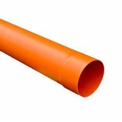 TUBO PVC D.250 MT.1 (Al pezzo)  PER FOGNATURA ARANCIO