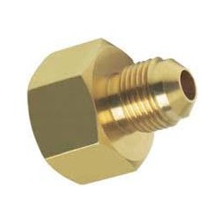 ADATTATORE IN OTTONE PER BOMBOLE FREON CON ATTACCO 5/16 M