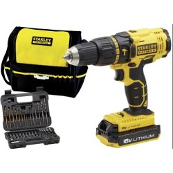 TRAPANO AVVITATORE CON PERCUSSIONE BATTERIA LITIO 18 MANDRINO AUTOSERRANTE 13 MMSTANLEY FATMAX FMCK 626 D2SA