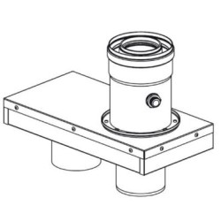 ADATTATORE DA SDOPPIAT A KIT   FUMI TRADIZIONALE  PER RINNAI A CONDENSAZIONE
