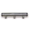 COLLETTORE ACCIAIO INOX 304 DA 11/2  3 POSTI DA 1/2 PER CONTATORI ACQUA