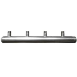 COLLETTORE ACCIAIO INOX 304 DA 11/2  4 POSTI DA 1/2 PER CONTATORI ACQUA