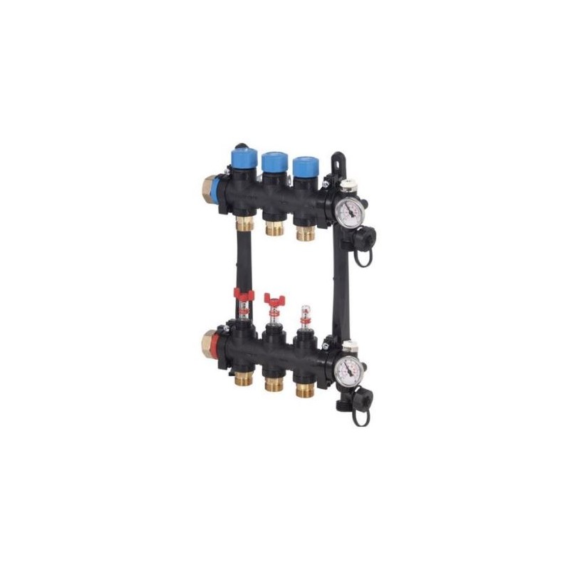 COLLETTORE Poliammide 1 VARIO M con flussimetri   1X 3 VIE 3/4 COPPIA UPONOR