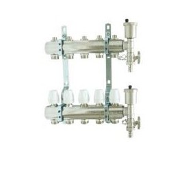 COPPIA COLLETTORE FLOOR DI DISTRIBUZIONE FLUSSI  1X 3 VIE 3/4 D.50 CON DETENTORI MICROMETRICI