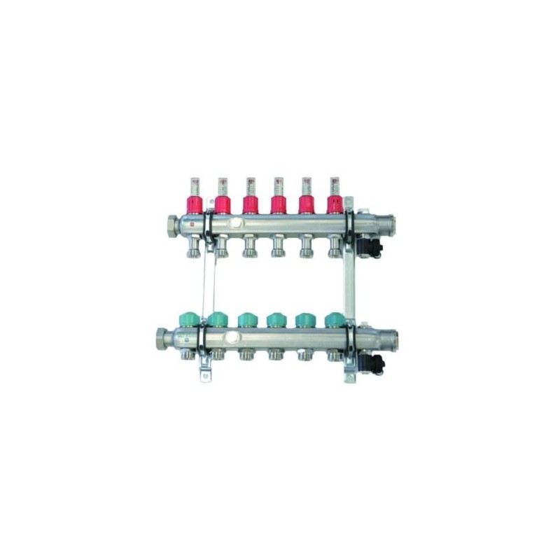 COPPIA COLLETTORE FLOOR DI DISTRIBUZIONE FLUSSI VALVOLA DIR BYPASS 109D 3/4 D.50