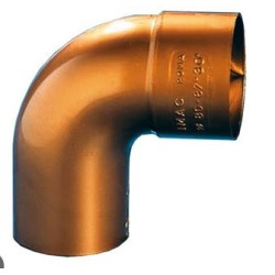 CURVA D. 80-90°MF ALLUMINIO VESTI COLOR RAME ROOF