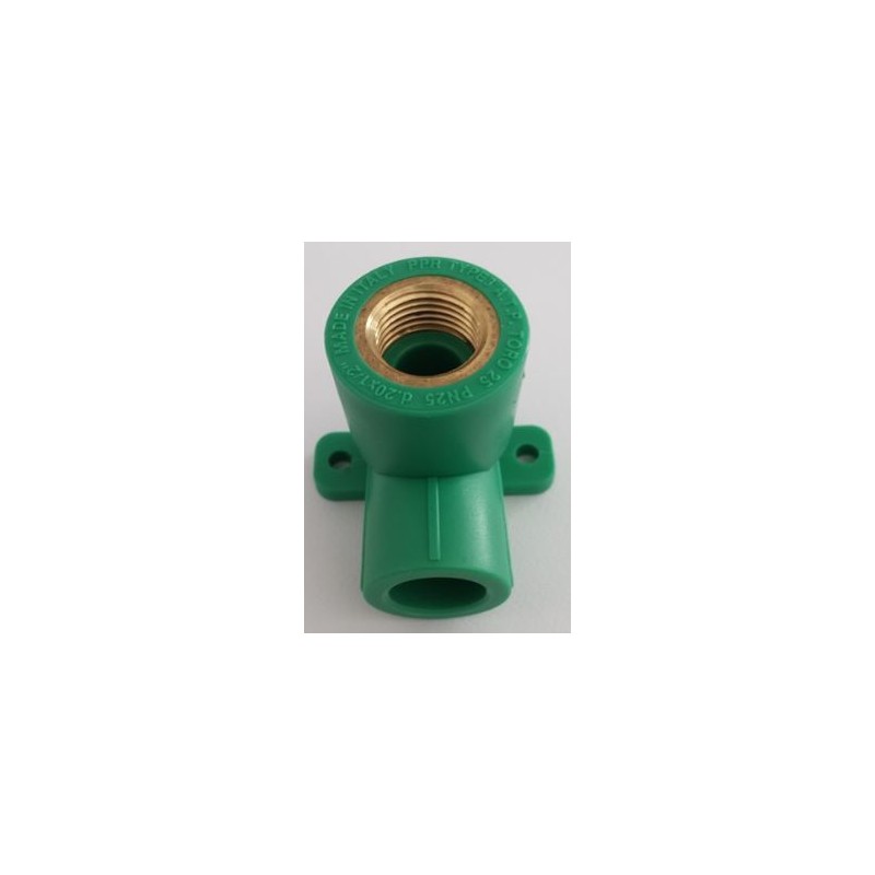 GOMITO C/STAFFA M D20X1/2 A 90° PP-R
