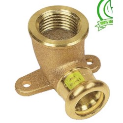 GOMITO FLANG. RAME A PRESSARE F3/4 X 22 A 90° OMOLOGATO GAS