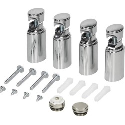 KIT DI FISSAGGIO PER TERMOARREDO CROMO