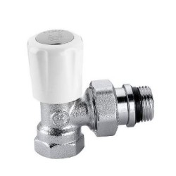 VALVOLA TERMOSTATIZZABILE CALEFFI ANGOLO RAME 3/8+ DETENTORE ANGOLO FERRO 3/8 + TESTA TERMOSTATICA