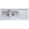 LAVELLO CERAMICA SERIE FLORENCE APPOGGIO 120X50 2 VASCHE  SGOCCIOLATOIO SX GALASSIA