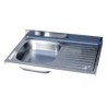 LAVELLO SERIE APPOGGIO ROSSANA 120X60 1 VASCA SX SGOCCIOLATOIO DX INOX