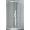 BOX ANGOLO SEMICIRCOLARE EVO R2FS-Q  ANG.73/75-73/75 TELAIO ABS  BIANCO PASTELLO BEVOR31 CRISTALLO TRASPARENTE