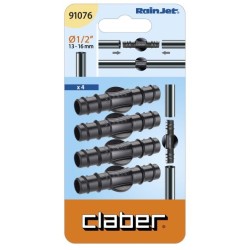 MANICOTTO DI GIUNZIONE PER TUBO POLIETILENE CLABER  D. 13-16  BLISTER. 4 PZ  91076