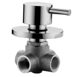 DEVIATORE A INCASSO DUE ENTRATE E DUE USCITE PAFFONI MINIMAL ZDEV079