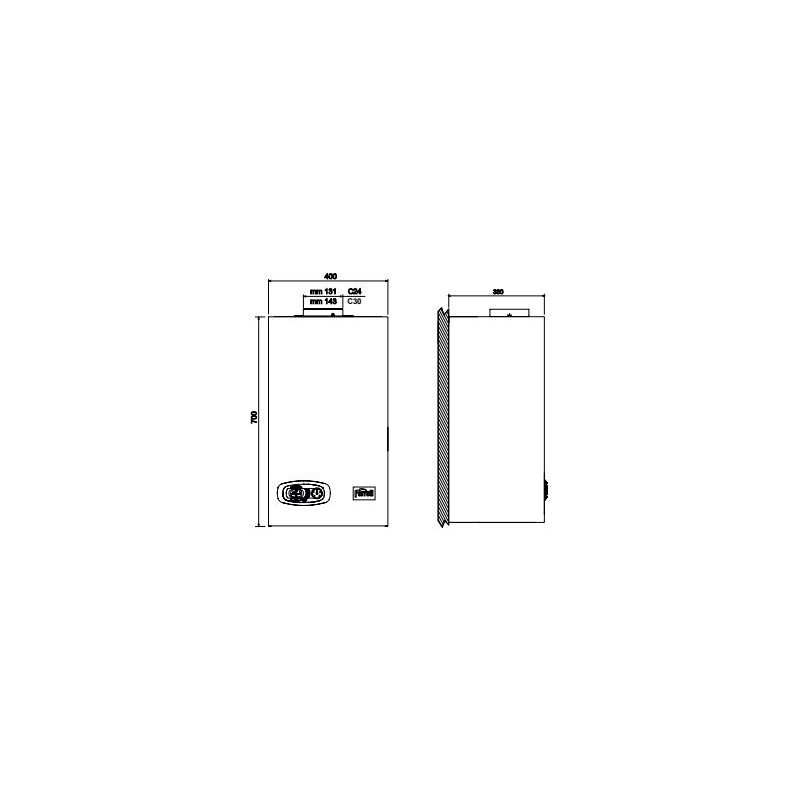 CALDAIA FERROLI DIVATECH D LN 24 M DOPPIO SCAMBIATORE CAMERA APERTA METANO