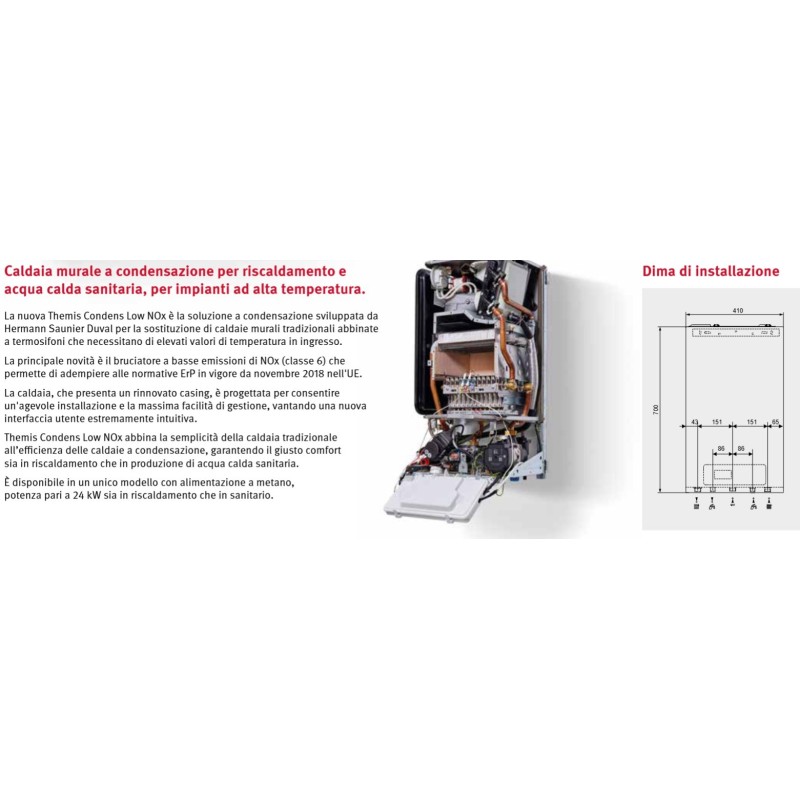 CALDAIA CONDENSAZIONE HERMANN THEMIS CONDENSING 24 KW