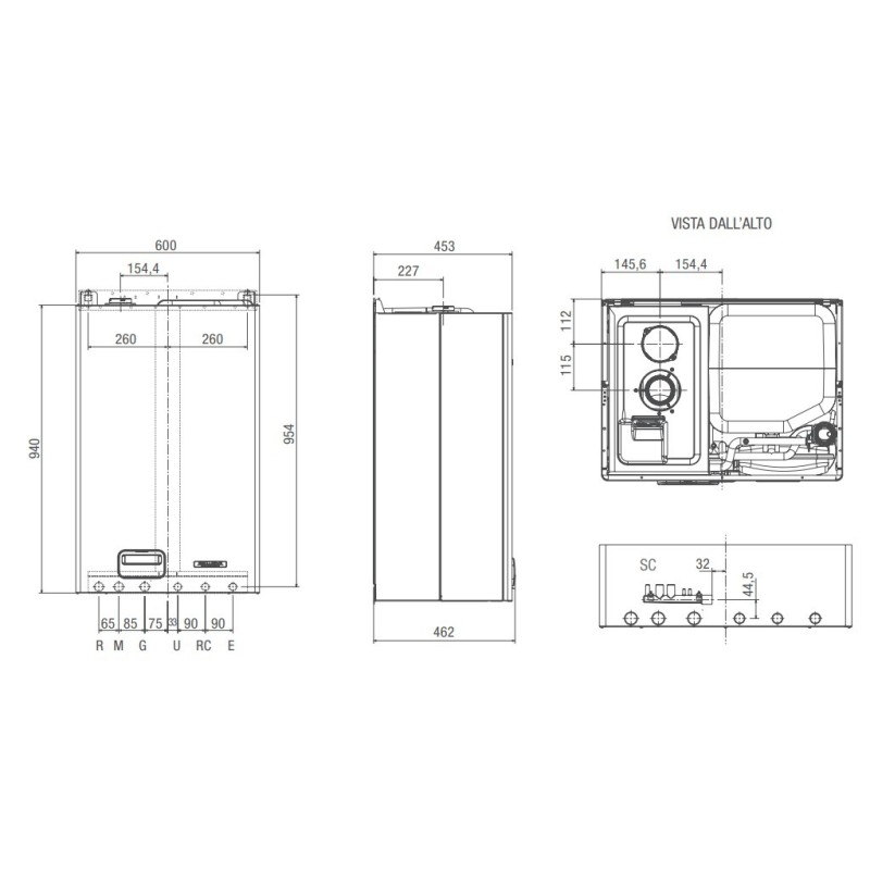 CALDAIA CONDENSAZIONE BERETTA EXCLUSIVE BOILER GREEN ERP HE35 BSI RI  METANO