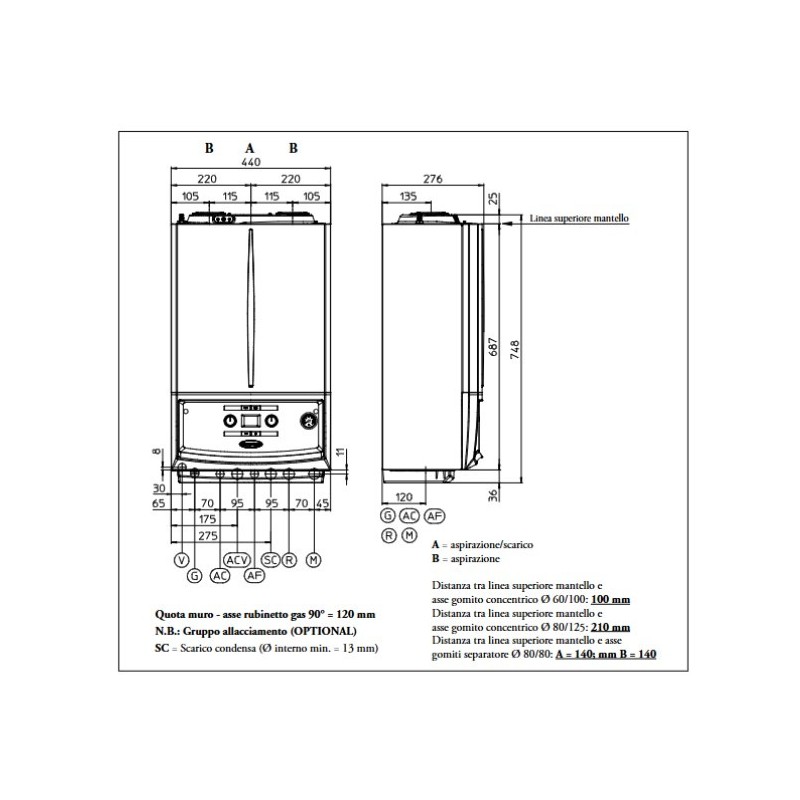 CALDAIA CONDENSAZIONE IMMERGAS ERP VICTRIX 28 KW  TT  METANO