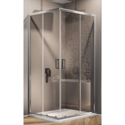 BOX ANGOLARE 88-90 X88/90 CROMO CRISTALLO TRASPARENTE   T 90x90 SMART H.185