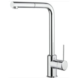 MISCELATORE LAVELLO MONOFORO CON DOCC. ESTRAIBILE INDIA CROMO