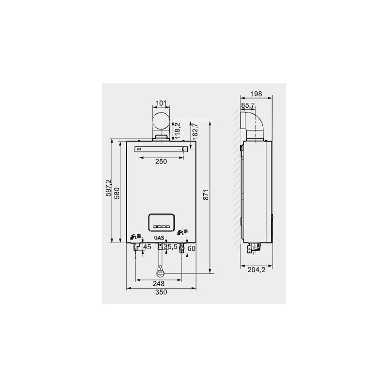 SCALDABAGNI SAUNIER DUVAL OPALIA F F17 METANO