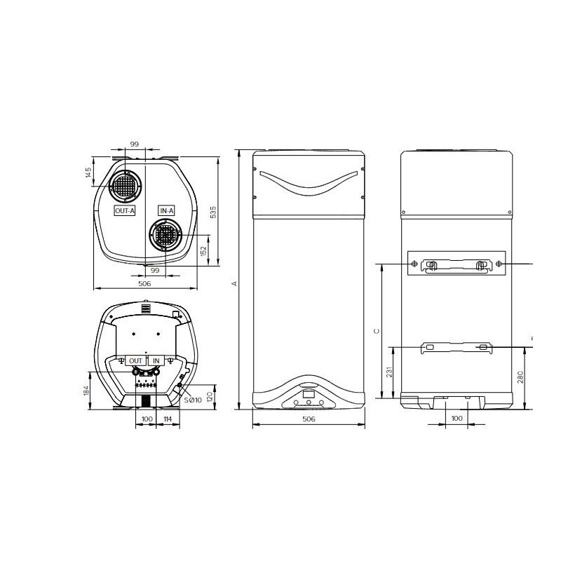 SCALDABAGNO ELETTRICO E POMPA DI CALORE ARISTON NUOS PRIMO LT 100 A POMPA DI CALORE