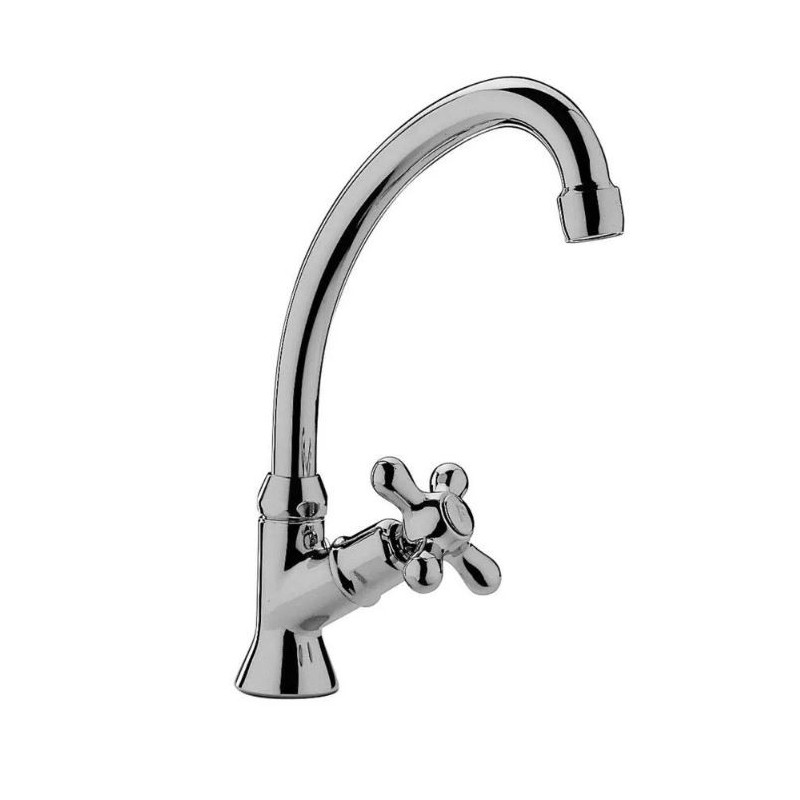 RUBINETTO MONOCOLONNA 4 PUNTI IRIS BOCCA GIREVOLE CROMO