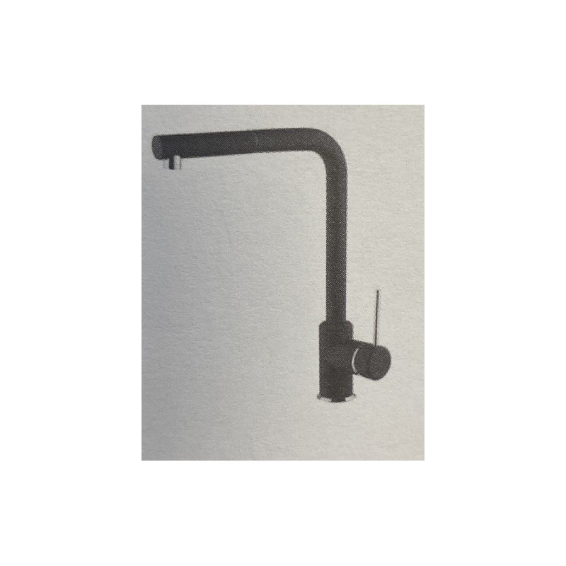 MISCELATORE LAVELLO MONOFORO CON DOCC. ESTRAIBILE INDIA NERO OPACO