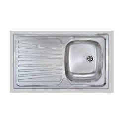 LAVELLO INCASSO INOX 86X50 1 VASCA SGOCCIOLATOIO SX