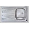 LAVELLO INCASSO INOX 86X50 1 VASCA SGOCCIOLATOIO SX