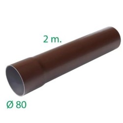 TUBO PVC 080 MT.2 (Al pezzo) MARRONE