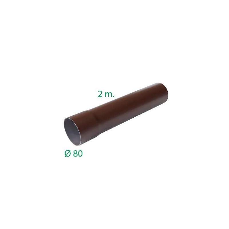 TUBO PVC 080 MT.2 (Al pezzo) MARRONE