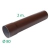 TUBO PVC 080 MT.2 (Al pezzo) MARRONE