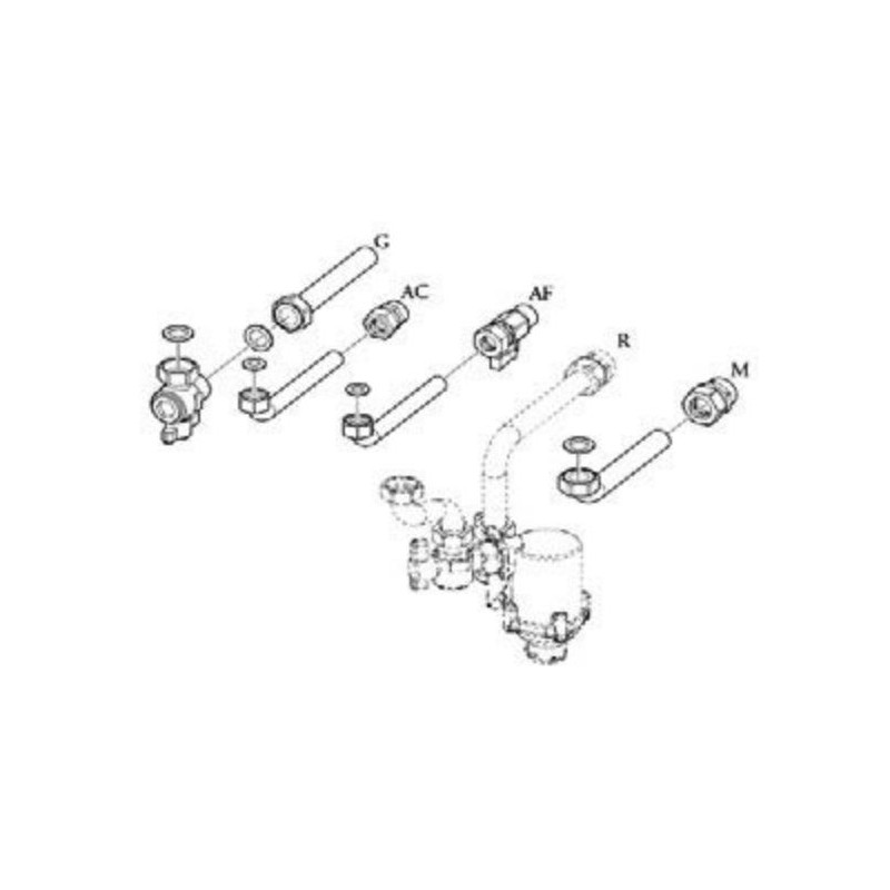 KIT ALLACIAMENTO ANTERIORE CALD.2015 PER CALDAIA CONDENSAZIONE IMMERGAS