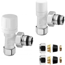 VALVOLA TERMOSTATIZZABILE + DETENTORE + RACCORDINI RAME 12 (PZ 2) COL MOONSCHINE F 27