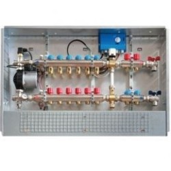 CENTRALE APETHERM CONFORT CLIMATIC PREMONTATA IN CASSETTA COMPOSTA DA COPPIA COLLETTORE FLOOR DI DISTRIBUZIONE FLUSSI  1"X 9 VIE