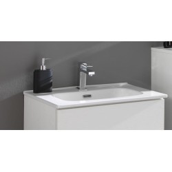 LAVABO INTEGRALE DOPPIO PER KORA CM.120 X 46  VASCE NORMALI  CERAMICA BIANCO