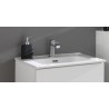 LAVABO INTEGRALE PER KORA CM.61 X 46,5  VASCA SQUADRATA  CERAMICA BIANCO