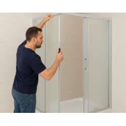 SOSTITUZIONE, SMONTAGGIO E ISTALLAZIONE BOX ANGOLARE (DUE LATI)  IN CRISTALLO