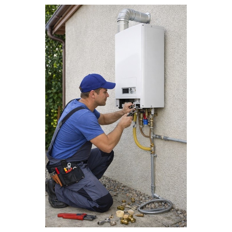 SOSTITUZIONE SCALDABAGNO A GAS MURALE  PER ESTERNI  SMONTAGGIO, SMALTIMENTO E ISTALLAZIONE  ESCLUSI MATERIALI A CORREDO