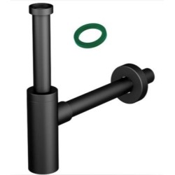 SIFONE MINIMALISTA 1'1/4 CILINDRICO NERO