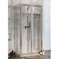 BOX PARETE FISSA FUSION 68/70 CROMO CRISTALLO TRASPARENTE H.185