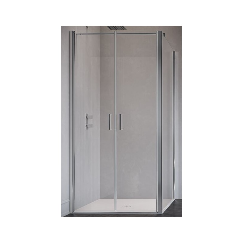 BOX DOCCIA POLARIS POP  PORTA SALOON+PARETE FISSA H 200 CM 117-119  TR ULU