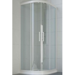 BOX ANGOLARE UN LATO  BE.COLORS 115 / 120  PROFILO MATT BLAK CRISTALLO STAMPATO C  MM. 6 FORTE BBCO106