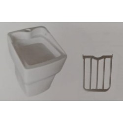 VUOTATOIO IN CERAMICA CON GRIGLIA IN ACCIAIO