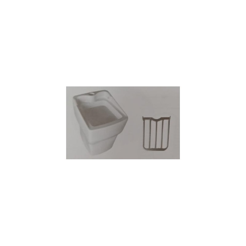 VUOTATOIO IN CERAMICA CON GRIGLIA IN ACCIAIO