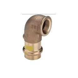 GOMITO F 3/4 X 22  A 90° RAME A PRESSARE GAS/ACQUA