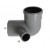 CURVA 1ATT.DX STAM.110/90°D40 GRIGIA
